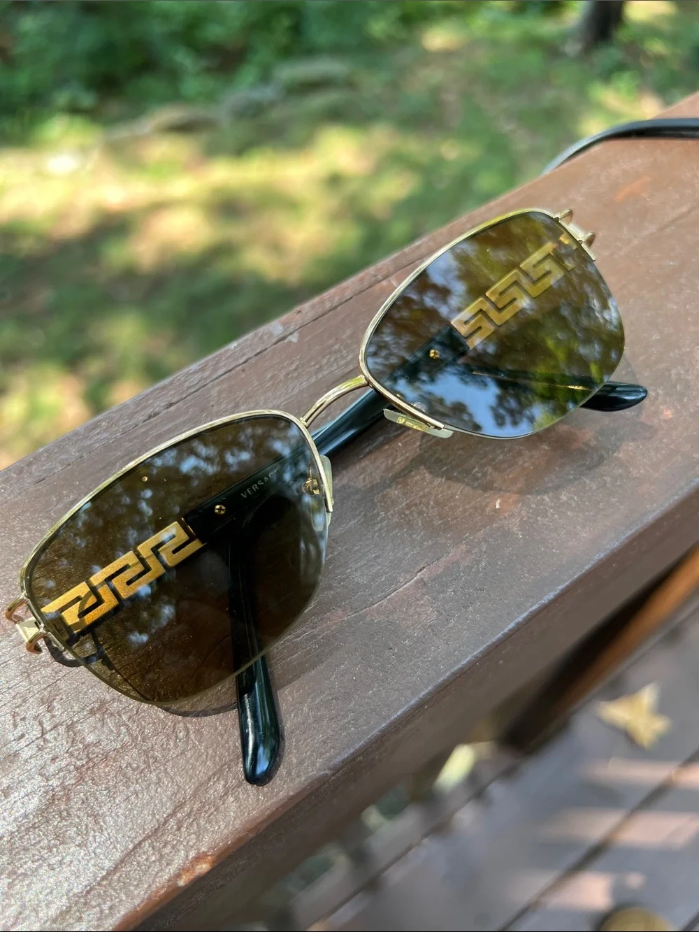 Versace • Vintage Y2K Crystal Greca Sunglasses - Restoration piece